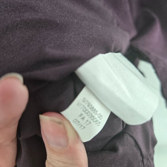 Banana Republic Dark Purple Skirt Mini Back Zipper Lined Slit Size 14 - Picture 9 of 9
